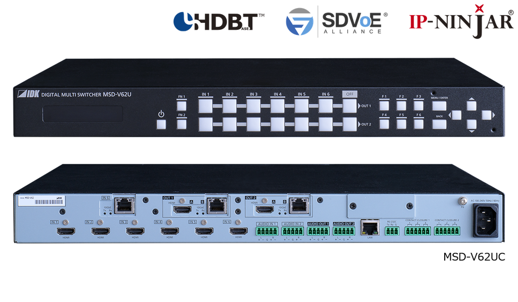 [MSD-V62UT , 4K@60 Digital Multi Switcher with 6 Inputs and 2 Outputs, HDBaseT Output model] MSD-V62UT , 4K@60 Digital Multi Switcher with 6 Inputs and 2 Outputs, HDBaseT Output model