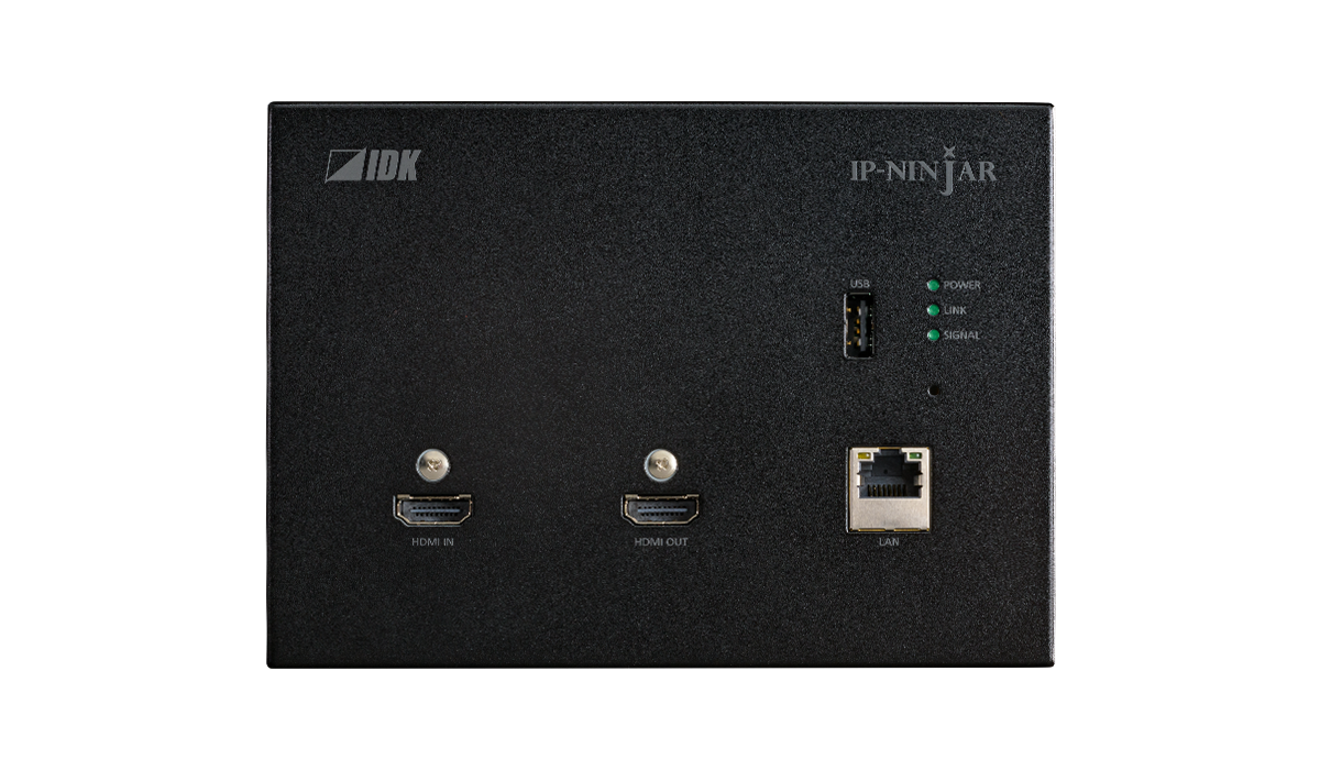 [NJR-P01UFW-TR-B] 4K@60 Wallplate HDMI Transceiver with plate (SFP+ module sold separately) (Black)