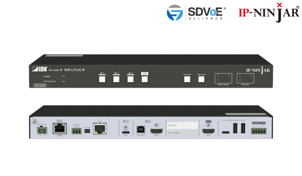 NJR-L31UC-R - 4K@60 HDMI and USB-C Decoder with 3 Inputs and 1 Output