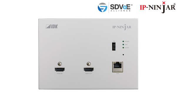 4K@60 Wallplate HDMI Transceiver CAT model with "White" plate