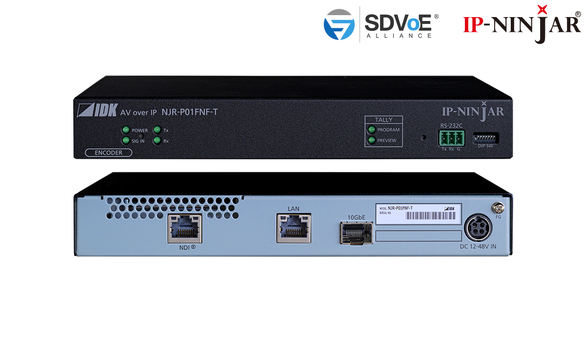 [NJR-P01FNF-T] NDI to SDVoE Encoder for Transmitting High Bandwidth NDI Signals