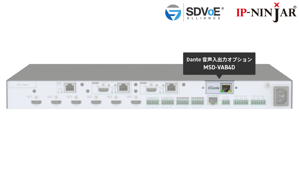 MSD-V6 Series Dante Audio Modular Unit