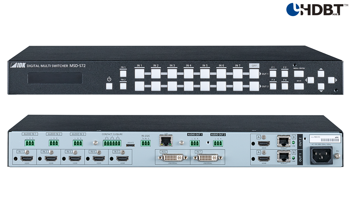[MSD-S72] Digital Multi Switcher with 7 Inputs & 2 Outputs