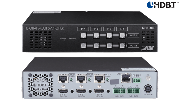 MSD-402 - Digital Multi Switcher with 4 Inputs & 2 Outputs