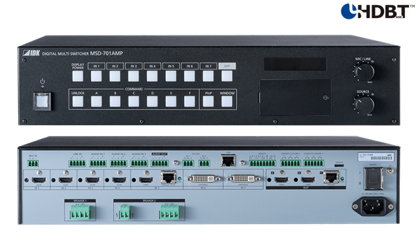 [MSD-701AMP - Digital Multi Switcher with Integrated Audio Power Amplifier /7 Inputs & 1 Output] MSD-701AMP - Digital Multi Switcher with Integrated Audio Power Amplifier /7 Inputs & 1 Output