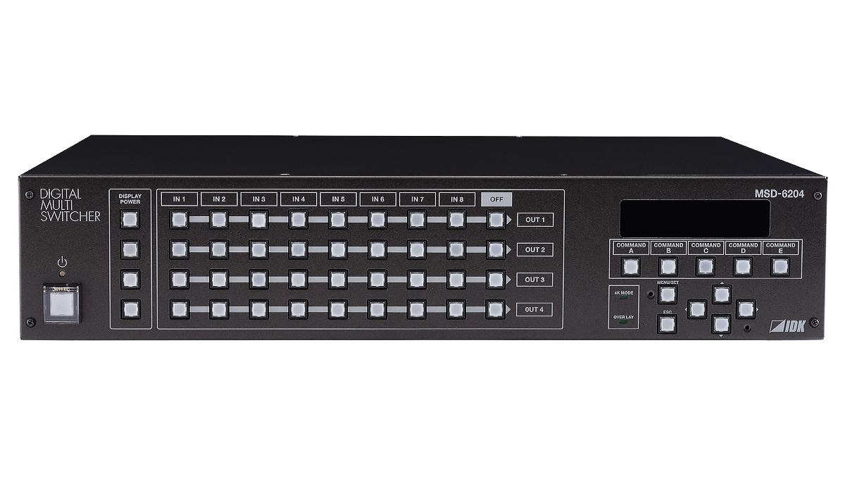 4K Digital Multi Switcher with 8 Inputs & 4 Outputs- Standard model