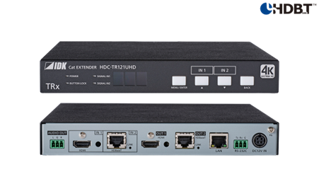 HDC-TR121UHD - 4K@60 HDBaseT Transceiver with 2 Inputs & 2 Outputs