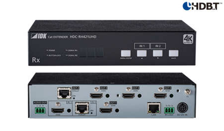 [HDC-RH421UHD - 4K@60 HDBaseT Receiver with 2 Inputs & 5 Outputs] HDC-RH421UHD - 4K@60 HDBaseT Receiver with 2 Inputs & 5 Outputs