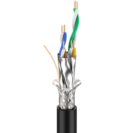 [C6APXL1000BK] C6APX Low Delay Skew CAT6a Data Cable S/FTP, 23AWG, 4 x 2 x 0.26 mm2 (100m)