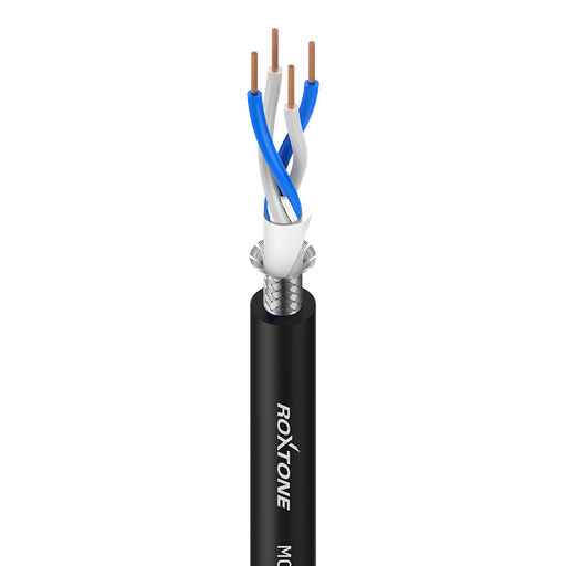 [MC040L1000BK] MC040 Starquad Microphone Cable, 24AWG, 4 x 0.22 mm2
