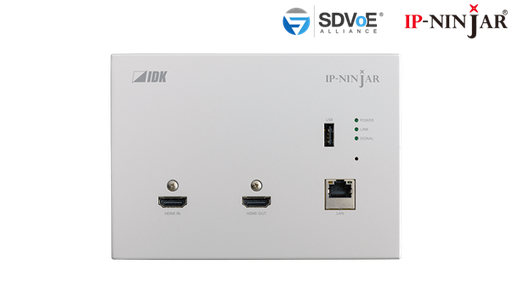 4K@60 Wallplate HDMI Transceiver with "White" plate (SFP+ module sold separately)